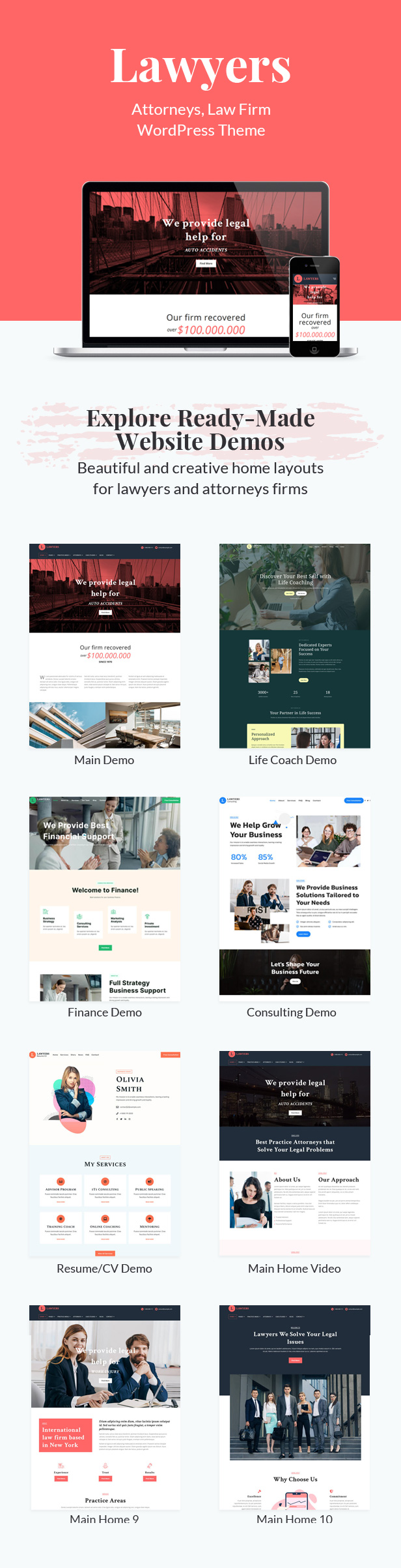 Lawyers - Responsive Business WordPress Theme - 2