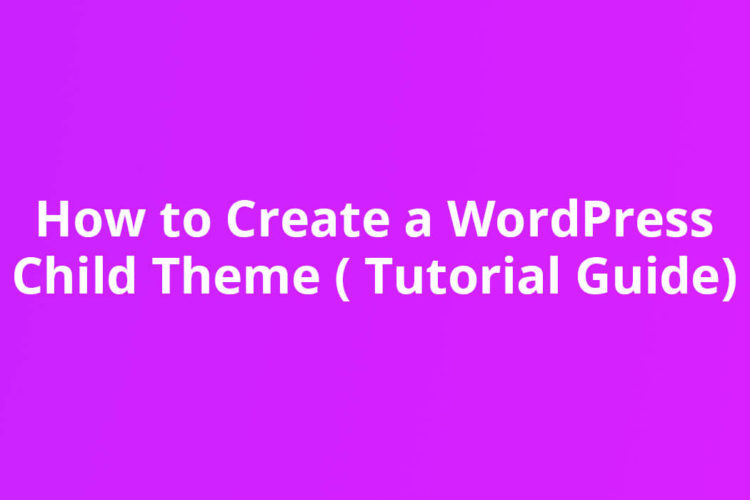 How to Create a WordPress Child Theme ( Tutorial Guide)