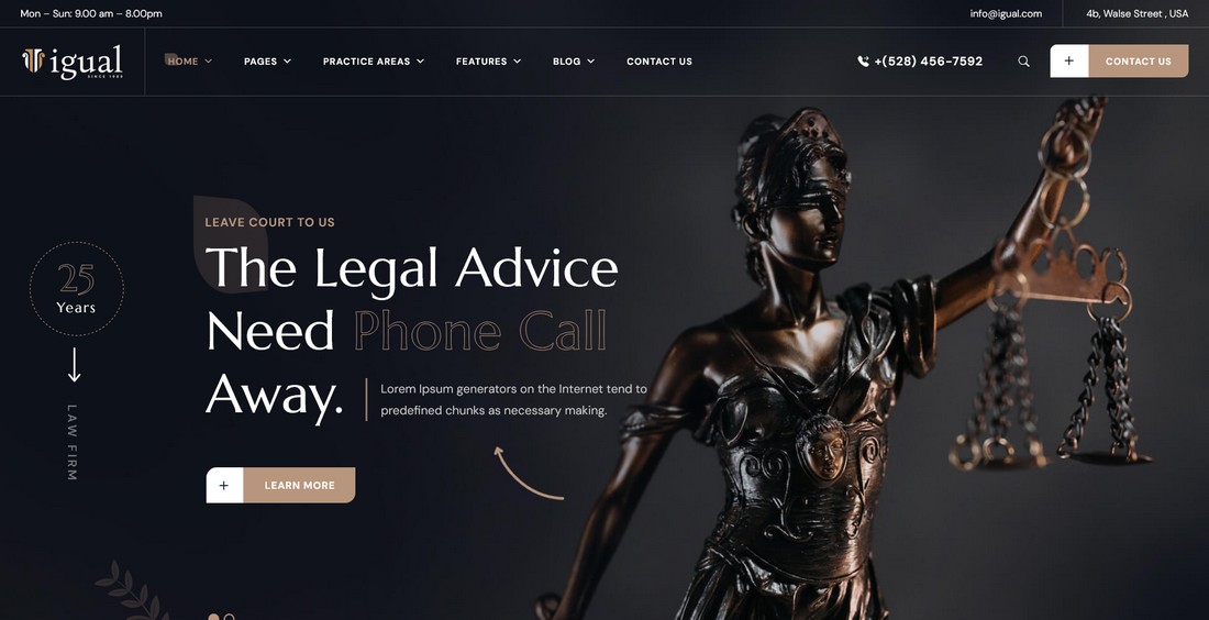 Igual Law Firm WordPress Theme