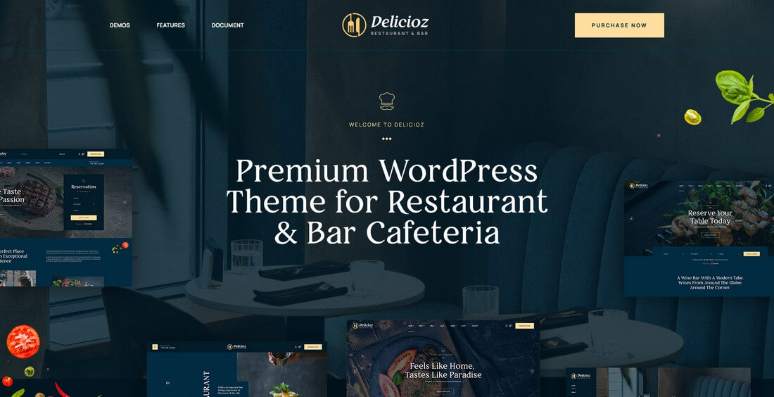 Delicioz WordPress Restaurant Theme