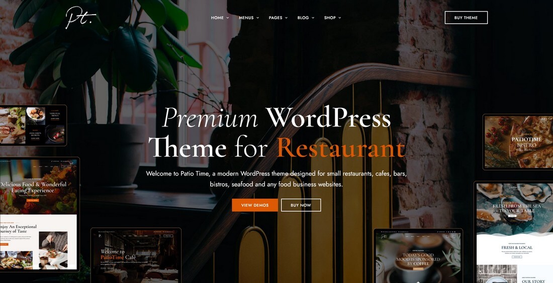 PatioTime Restaurant WordPress Theme
