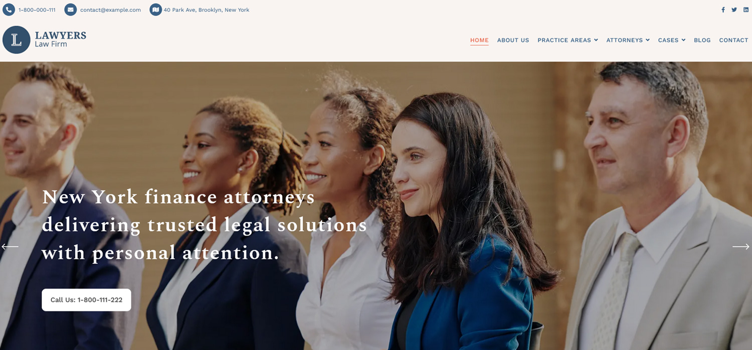 Lawyers Law Firm Theme demo