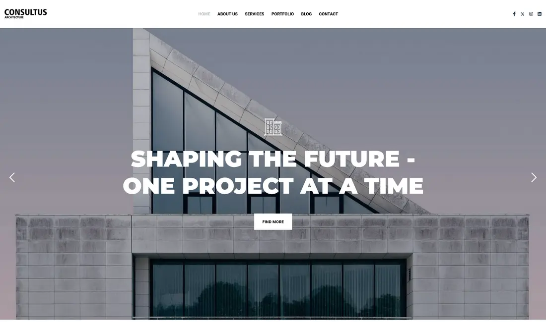 architecture WordPress theme Consultus