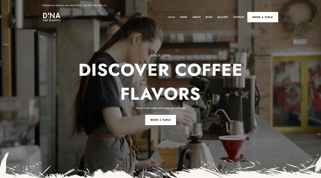 Dina Cafe Pastry Restaurant theme