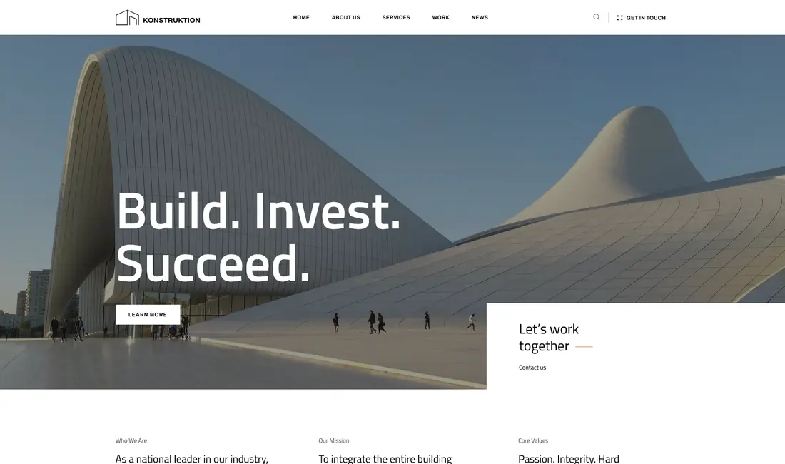 Konstruktion construction company WordPress theme