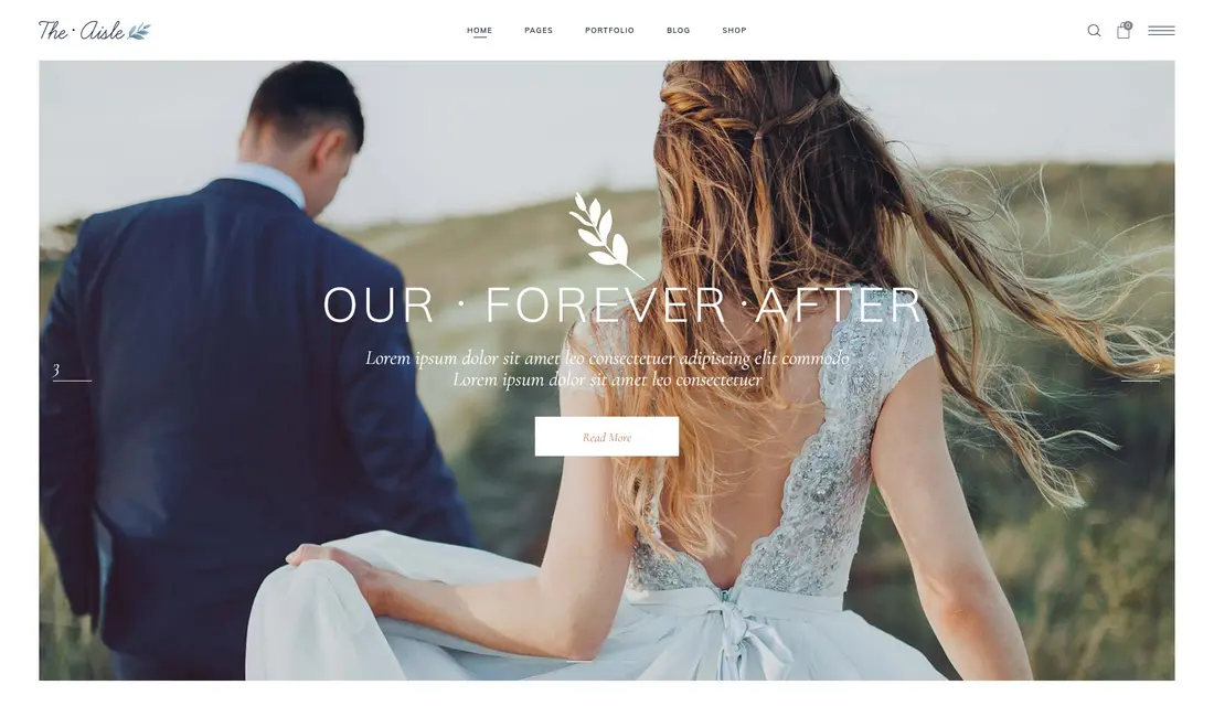 The Aisle Wedding Photography theme