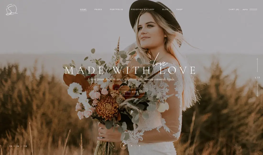 Solene Wedding Photography theme
