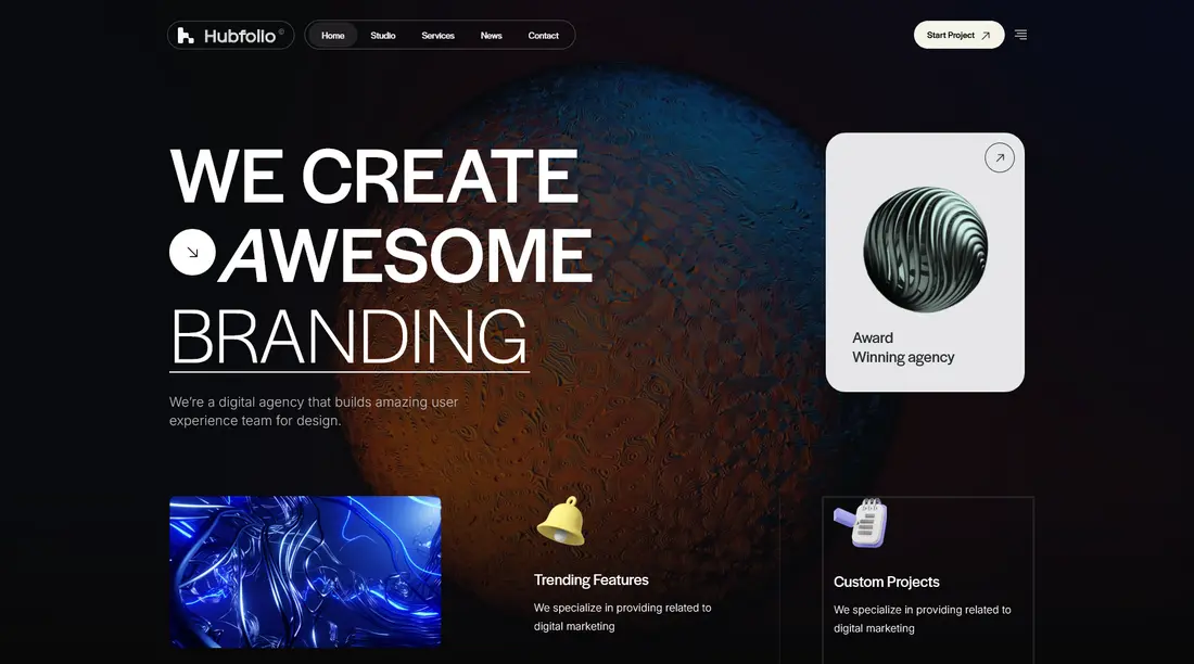 Hubfolio - Elementor portfolio theme