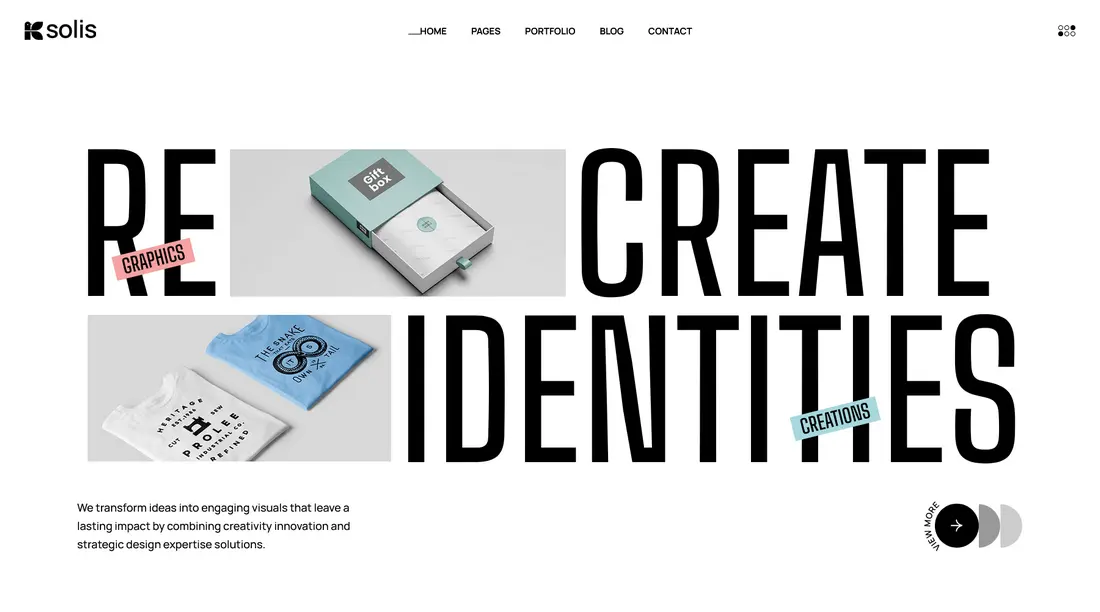 Solis - Elementor portfolio theme