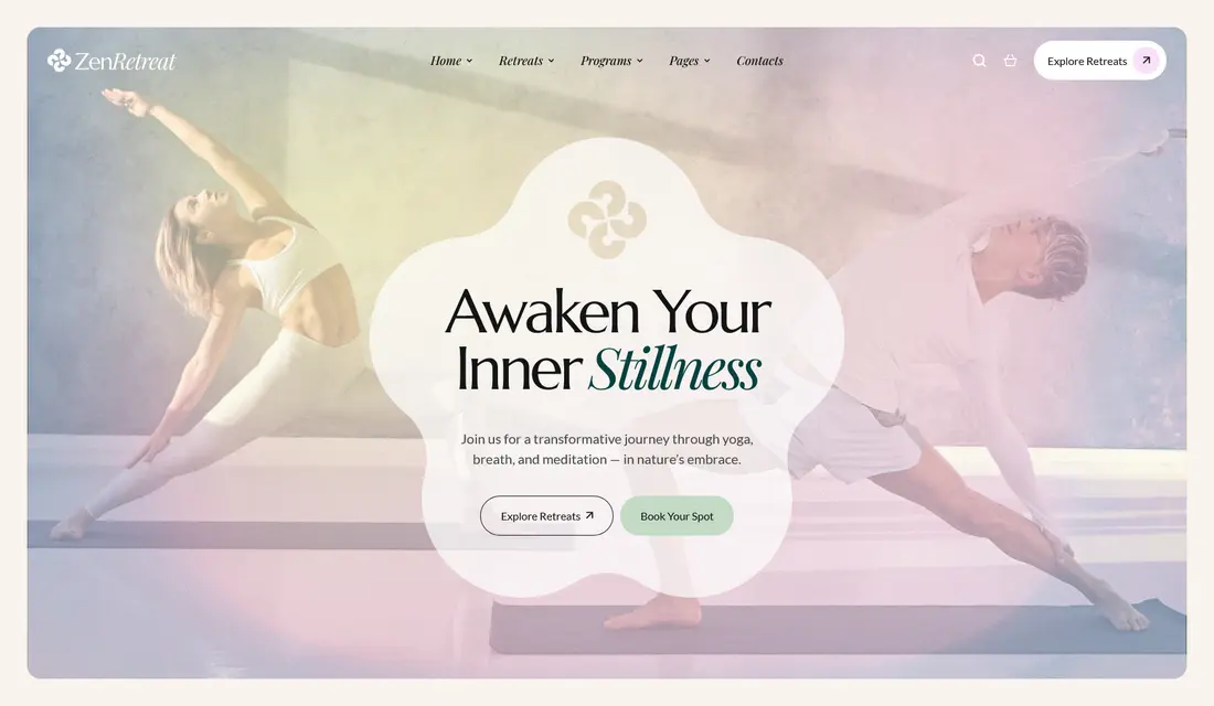 Zen Retreat Yoga Studio Theme