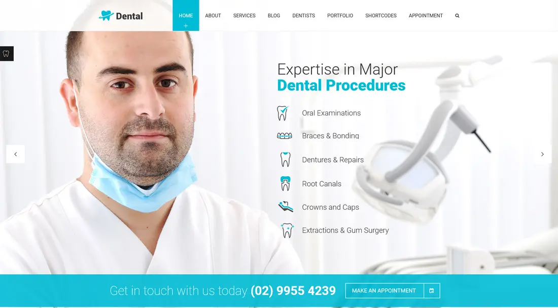 Dental Clinic Dentist WordPress theme