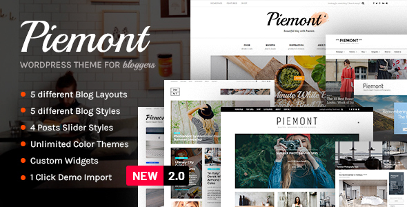 Piemont photo blog theme