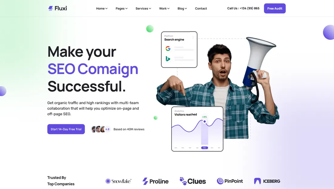SEO Marketing Agency - Fluxi theme