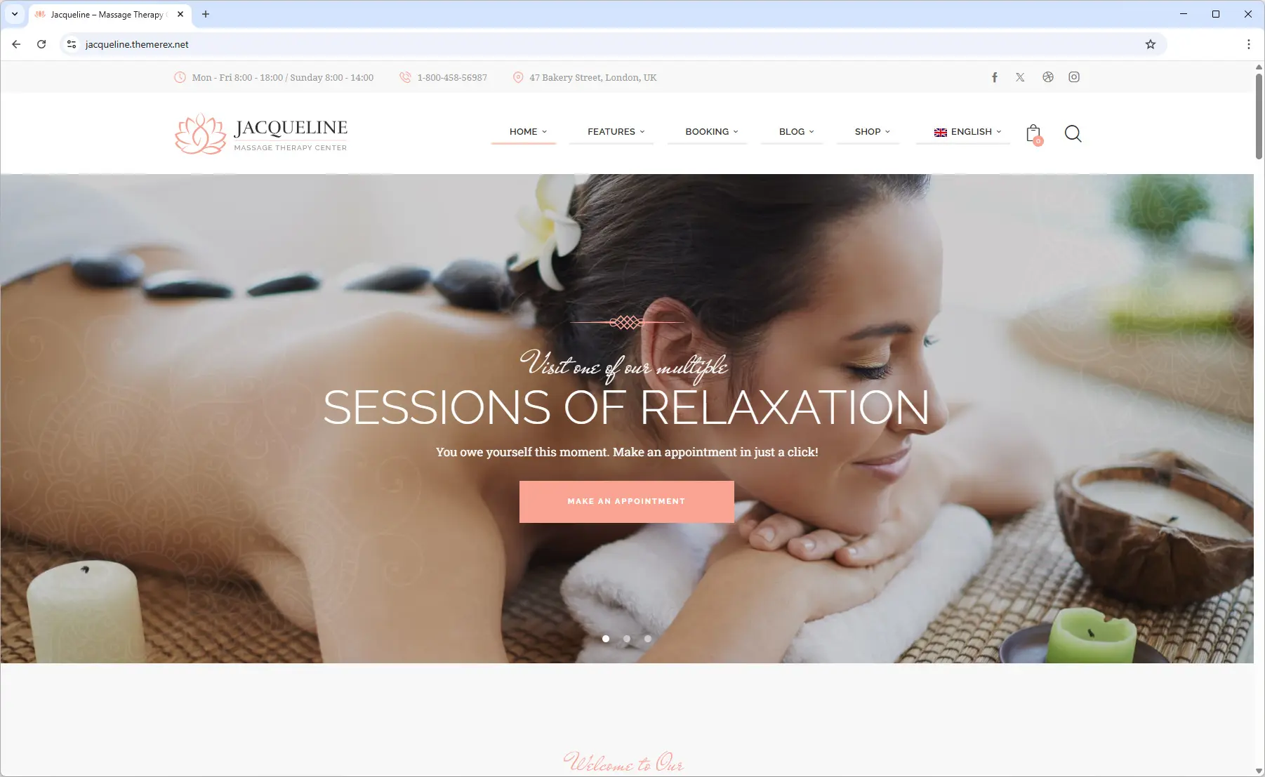 Jacqueline | Spa & Massage Salon Beauty Theme 