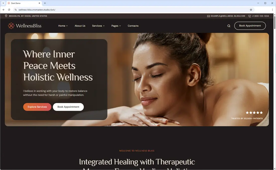 Wellness Bliss - Massage Salon & Spa WordPress Theme
