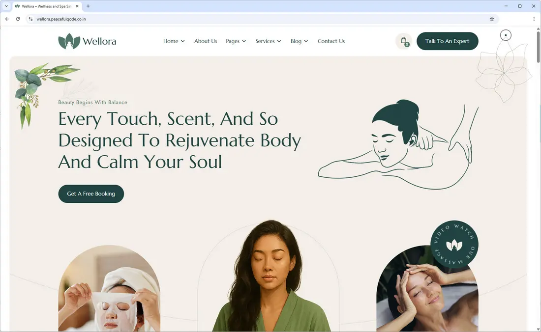 Wellora – Wellness and Spa Salon WordPress Theme