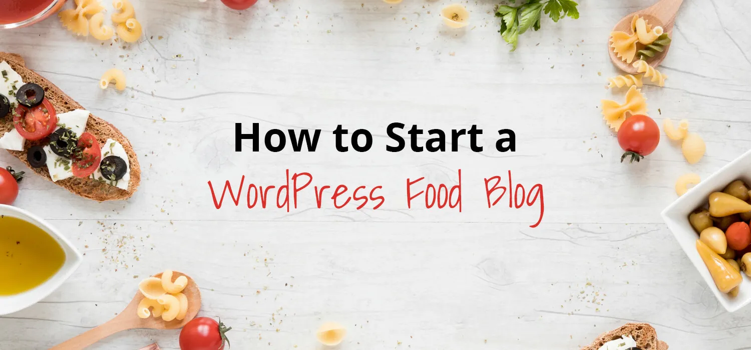 start WordPress food blog