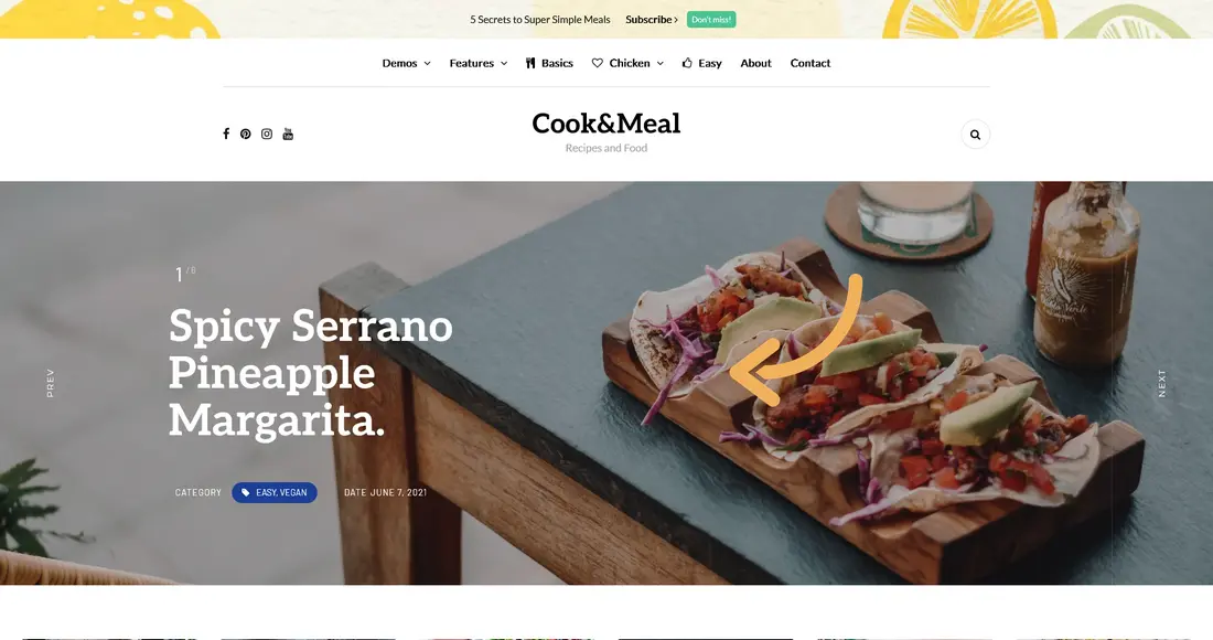 WordPress Food Blog Theme Cook&Meal