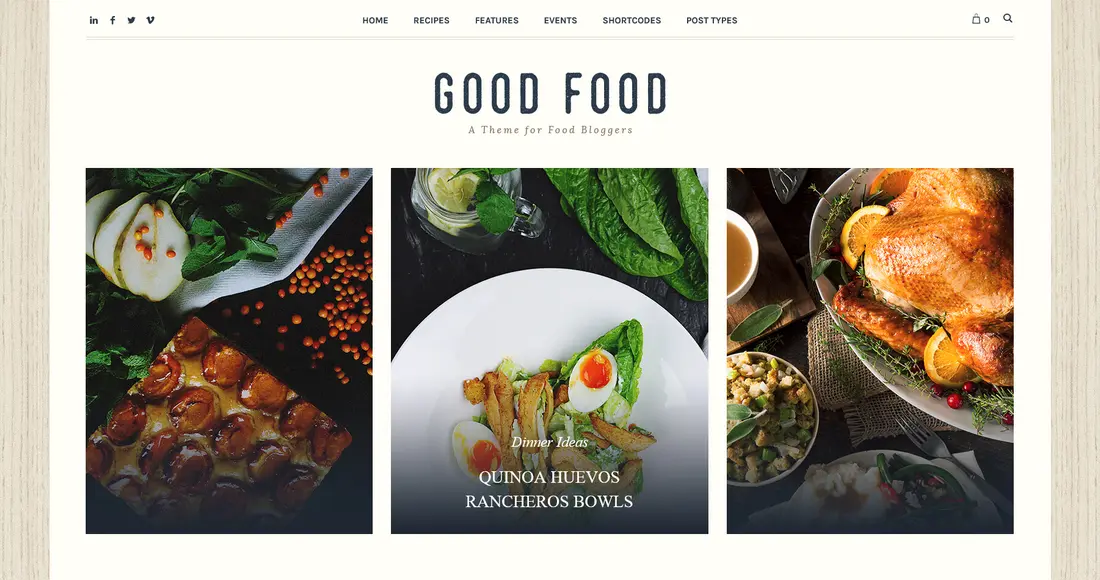 WordPress Food Blog Theme Good Food