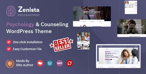 Zenista - Psychology & Counseling WordPress Theme with Appointments Booking 